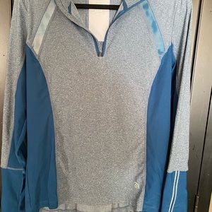 NWOT Quarter Zip with Pleated Back